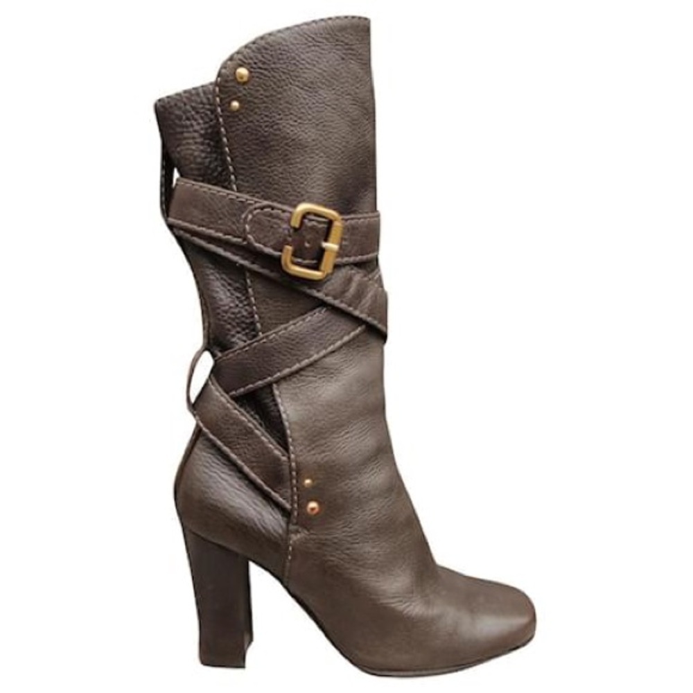 Chloé viral Y2K Dark Brown Leather Paddington Block Heel Boots - US 6 (37) - Picture 2 of 7